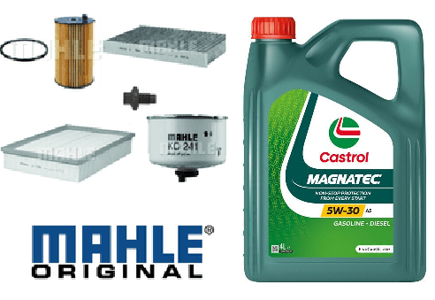 KIT101C Mahle Original Filters & Castrol Oil Service Kit Discovery & Range Sport Tdv6 From VIN 7A000001