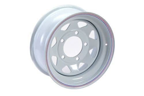 GRW001 Tf Allmakes White 8 Spoke 7X16 Steel Road Wheel - Def - D1 - RRC