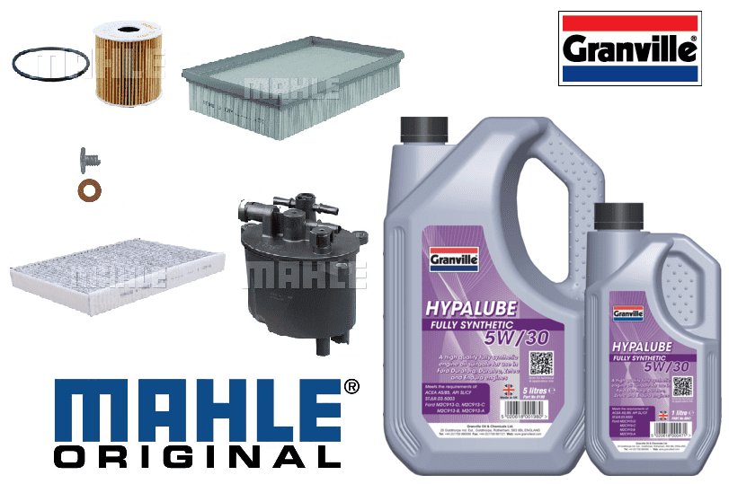 KIT105A Mahle Filter Kit with Granville Oil Freelander 2 2.2D NON DPF MODELS