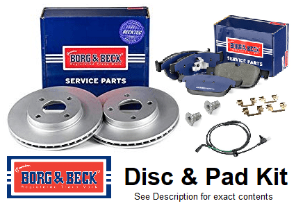 KIT357B Borg & Beck Rear Disc & Pad Kit LR061388 & LR110327