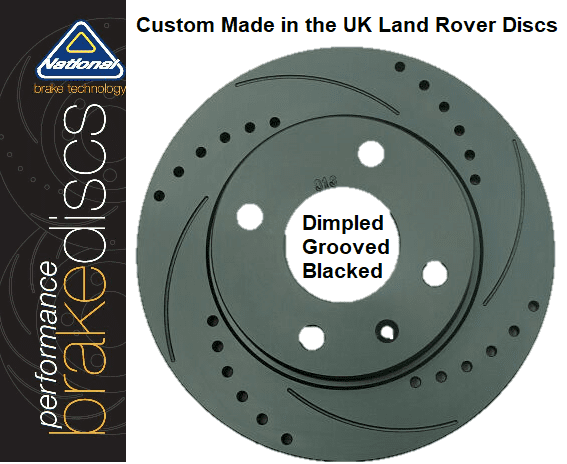 LR027123 PBD1430DIB Performance Brake Discs (Pair) Dimpled, Grooved & Blacked