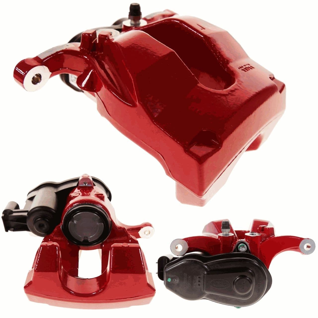 LR102244 OEM TRW Red RH Rear Brake Caliper - 2 Pin Park Brake Motor