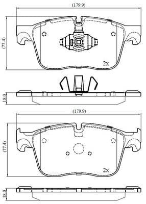 LR160511 LR160444 LR064687 T2H16147 J9D1199 Einbach Brake Pad Set